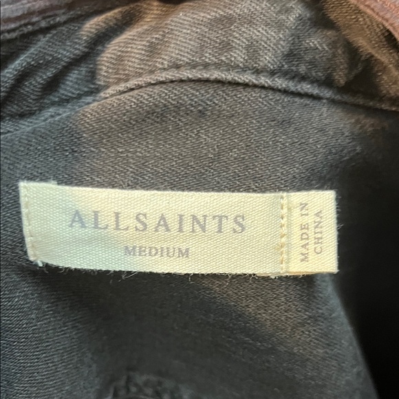 AllSaints Women’s Charcoal Denim Shirt Jacket 🖤👕✨ - Picture 2 of 4
